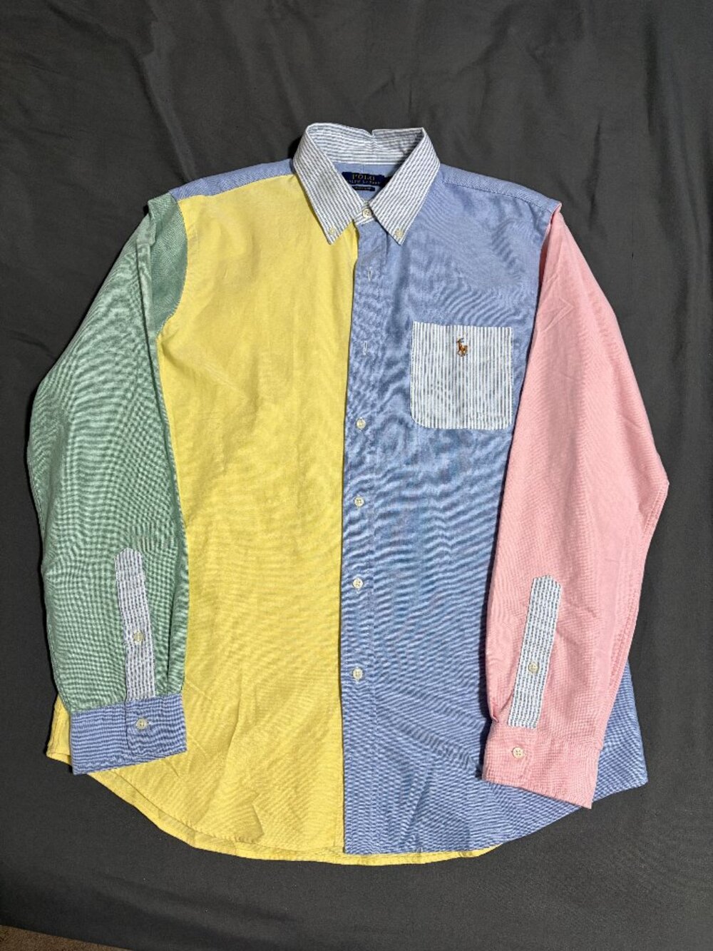 POLO RALPH LAUREN - Oxford colour-block cotton shirt